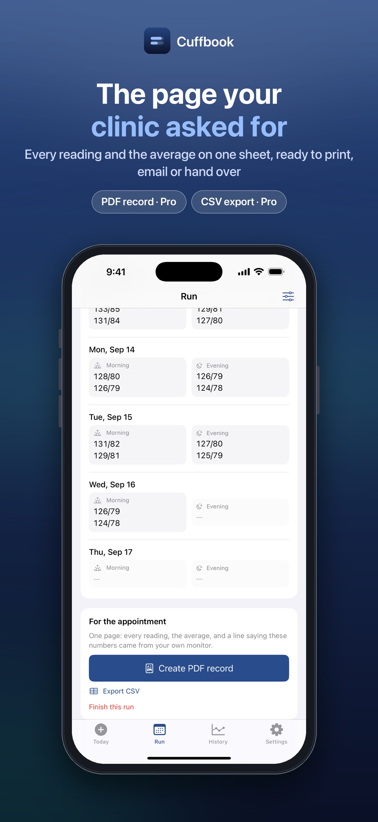 Screenshot 3 of Cuffbook: Blood Pressure Log