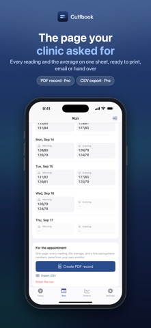 Cuffbook: Blood Pressure Log screenshot 3