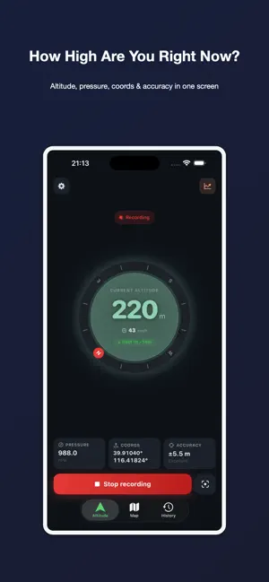 GPS Elevation · Pro Altimeter screenshot 1