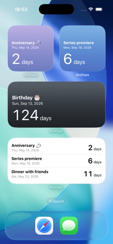 AtoDays: Countdown Days Widget Screenshot 1 of 9