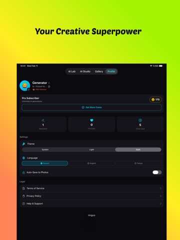 Imgus: Generate AI Photo & Art iPad screenshot