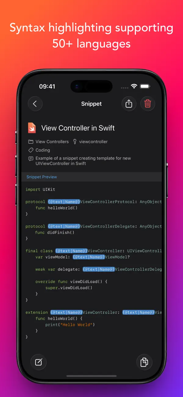 #4. Snippety - Snippets Manager (iOS) Oleh: Wojciech Kulik