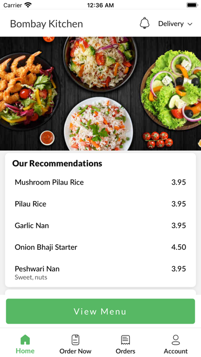 Bombay Kitchen. Screenshot