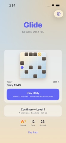 Glide - Ice Path Puzzle screenshot 1