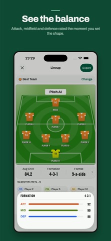 Pitch AI Lineup Builder Screenshot 6 of 10