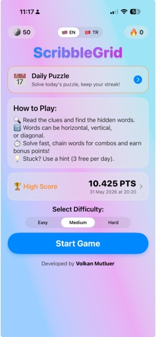 ScribbleGrid: Word Search Screenshot 1 of 4