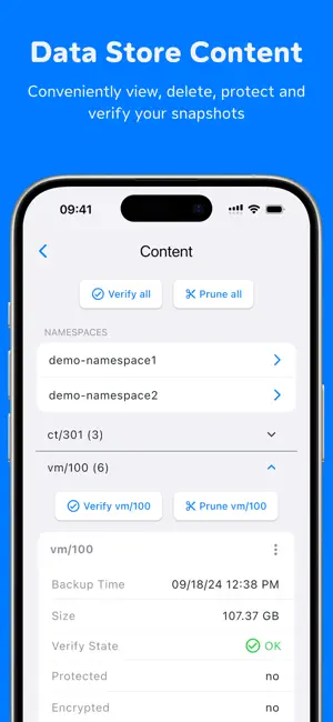 ProxMate Backup iPhone screenshot 3
