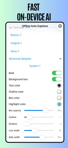 Offline AI Auto Captions iPhone screenshot
