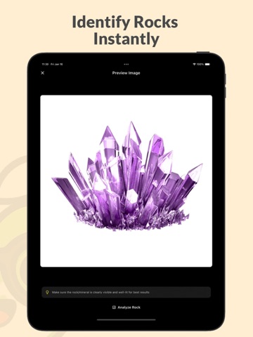 Rock Identifier :Crystal Lens iPad screenshot