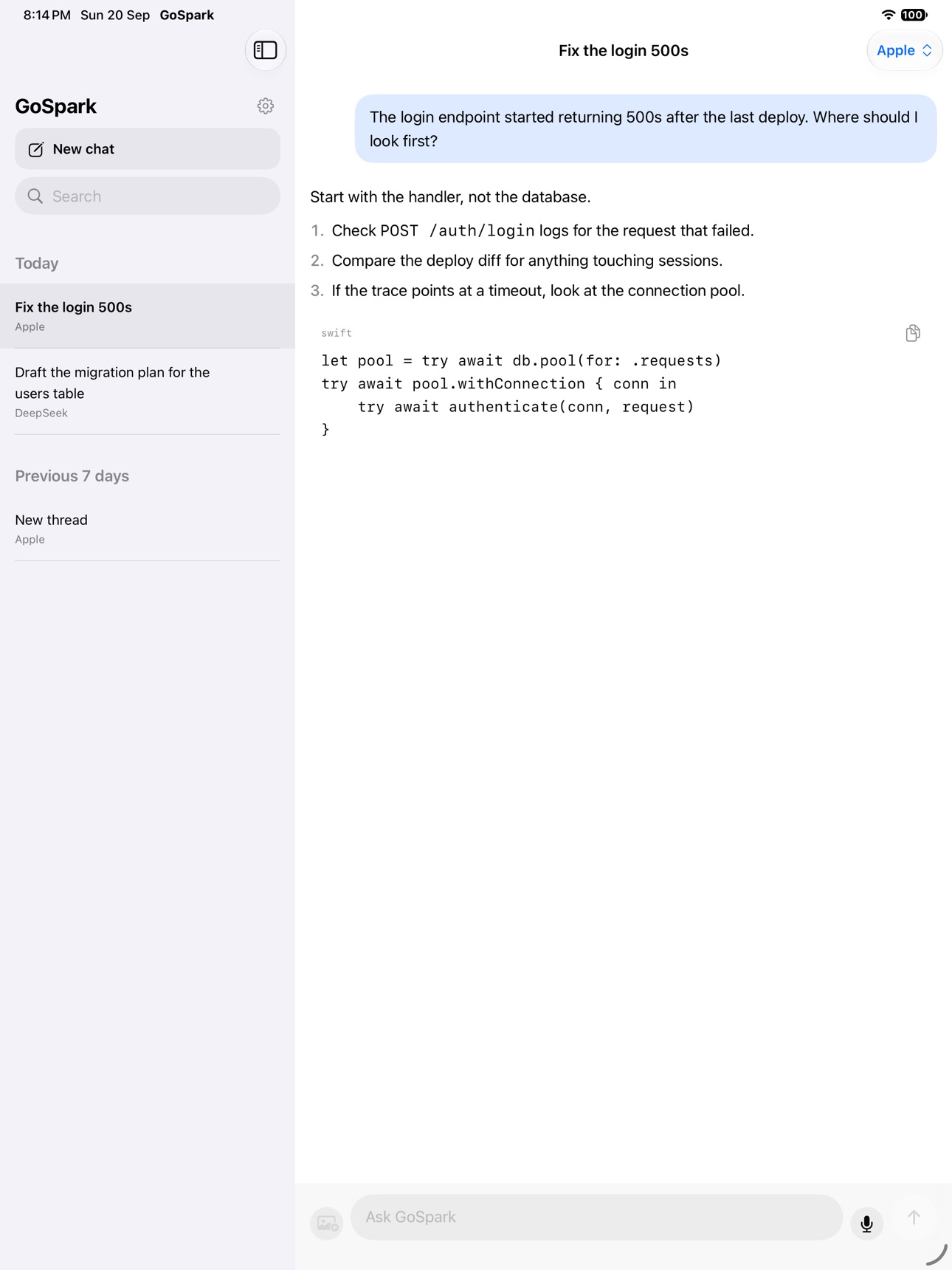 Screenshot 5 of GoSpark: Spark it. Ship it.