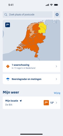 KNMI Weer screenshot
