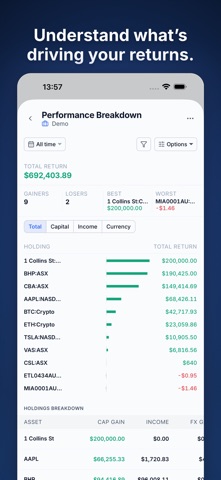 Navexa Portfolio Tracker Screenshot 3 of 5