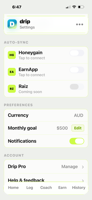 Drip Passive Income Tracker Screenshot 8 of 9