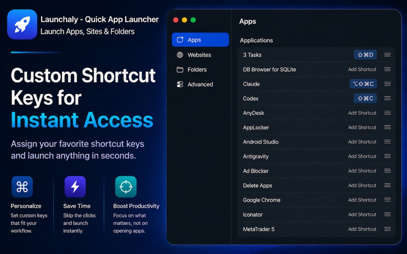 Screenshot #2 pour Launchaly - Quick App Launcher