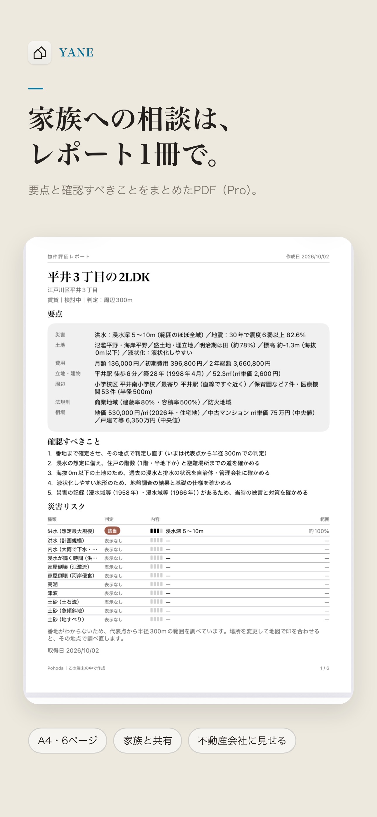 Screenshot 6 of 物件比較・内見チェック・ハザードマップ - YANE