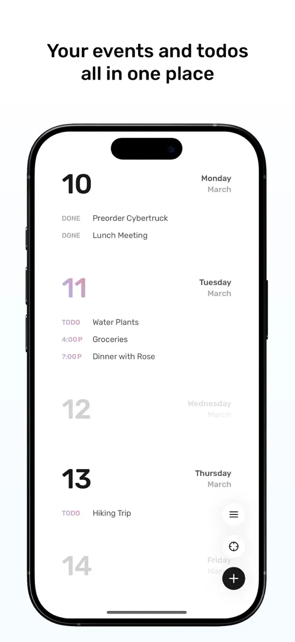 Screenshot #2 pour Dawn - Minimal Calendar