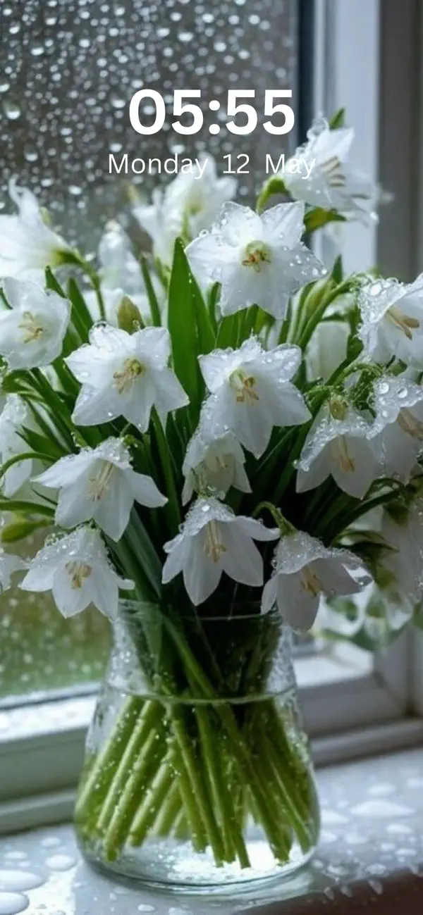 Flower Live Wallpapers iOS app screenshot showing feature 5
