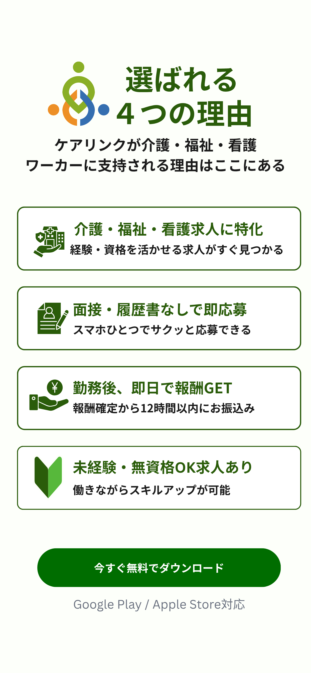 ケアリンク｜介護・福祉・看護単発バイトアプリ