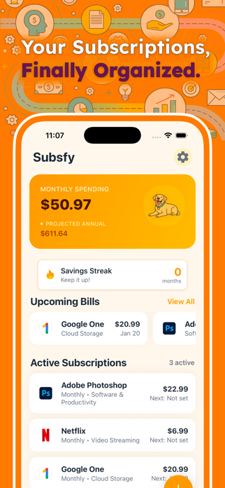 Subscription Tracker: Subsfy Screenshot 3 of 6