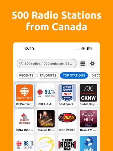 Radio Canada: Live AM FM Tuner iPad screenshot