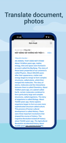 AI Speech & Translation Text screenshot