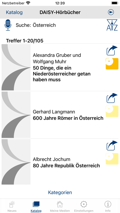 Hörbücherei Österreich Screenshot