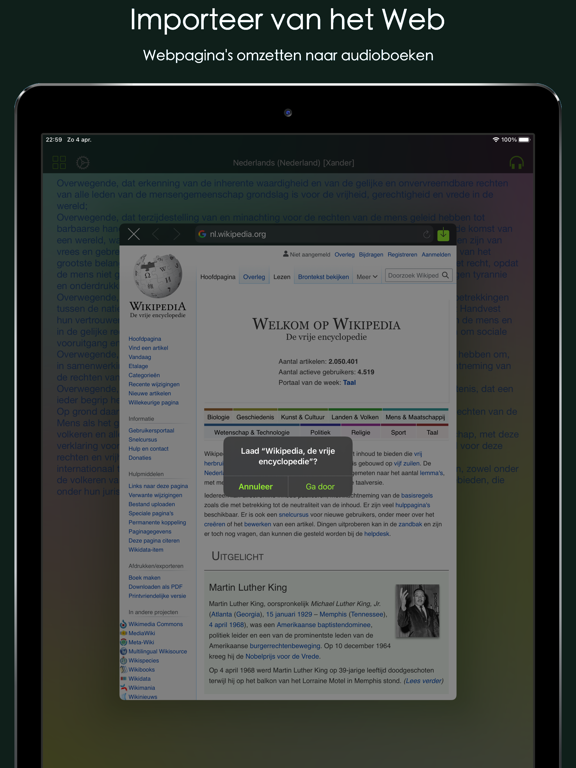 Aloud! boeken,tekst voorlezen iPad app afbeelding 3
