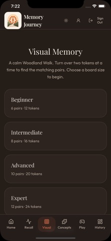 Memory Journey iPhone screenshot