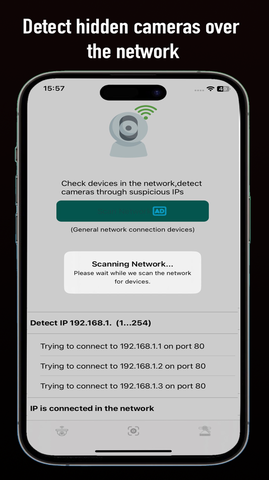 #1. Hidden Camera Detector,Scan IP (iOS) Por: Nguyen Ngoc Long