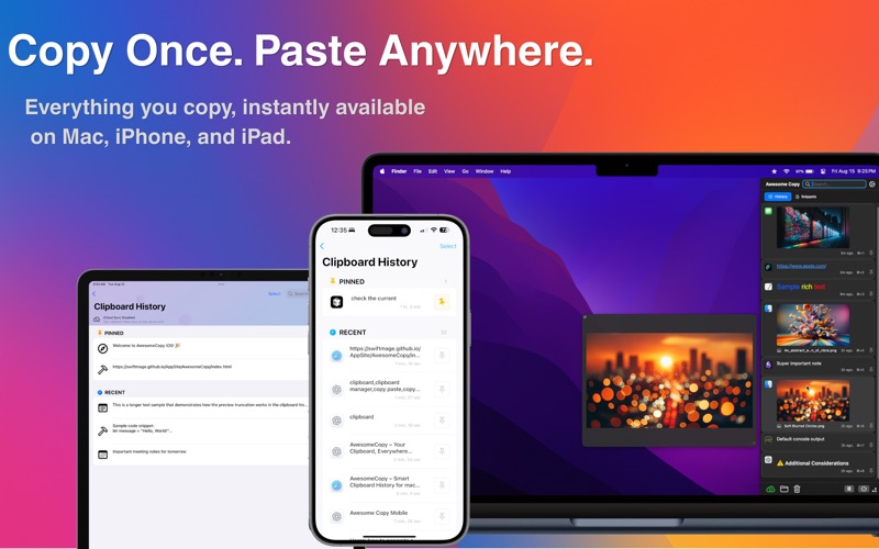 Awesome Copy Clipboard History app screenshot