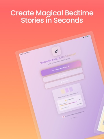 Fablio - AI Kids Stories iPad screenshot