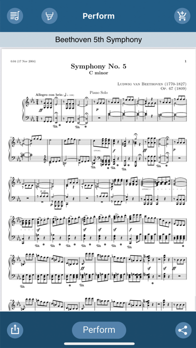 Screenshot #1 pour Perform™ Scrolling Sheet Music