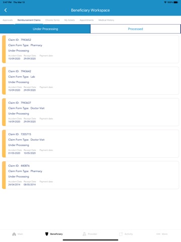 MedRight HPM iPad screenshot