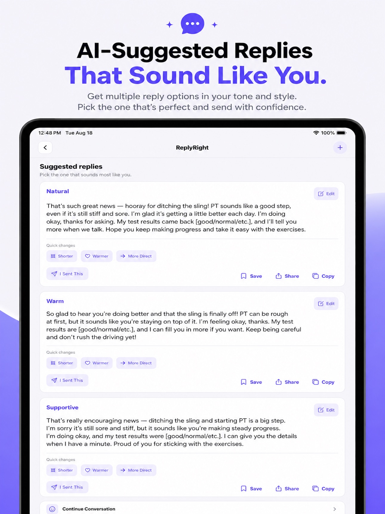 Screenshot 10 of ReplyRight: AI Reply Assistant