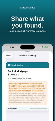 Barely Legible: Bill Analyzer screenshot