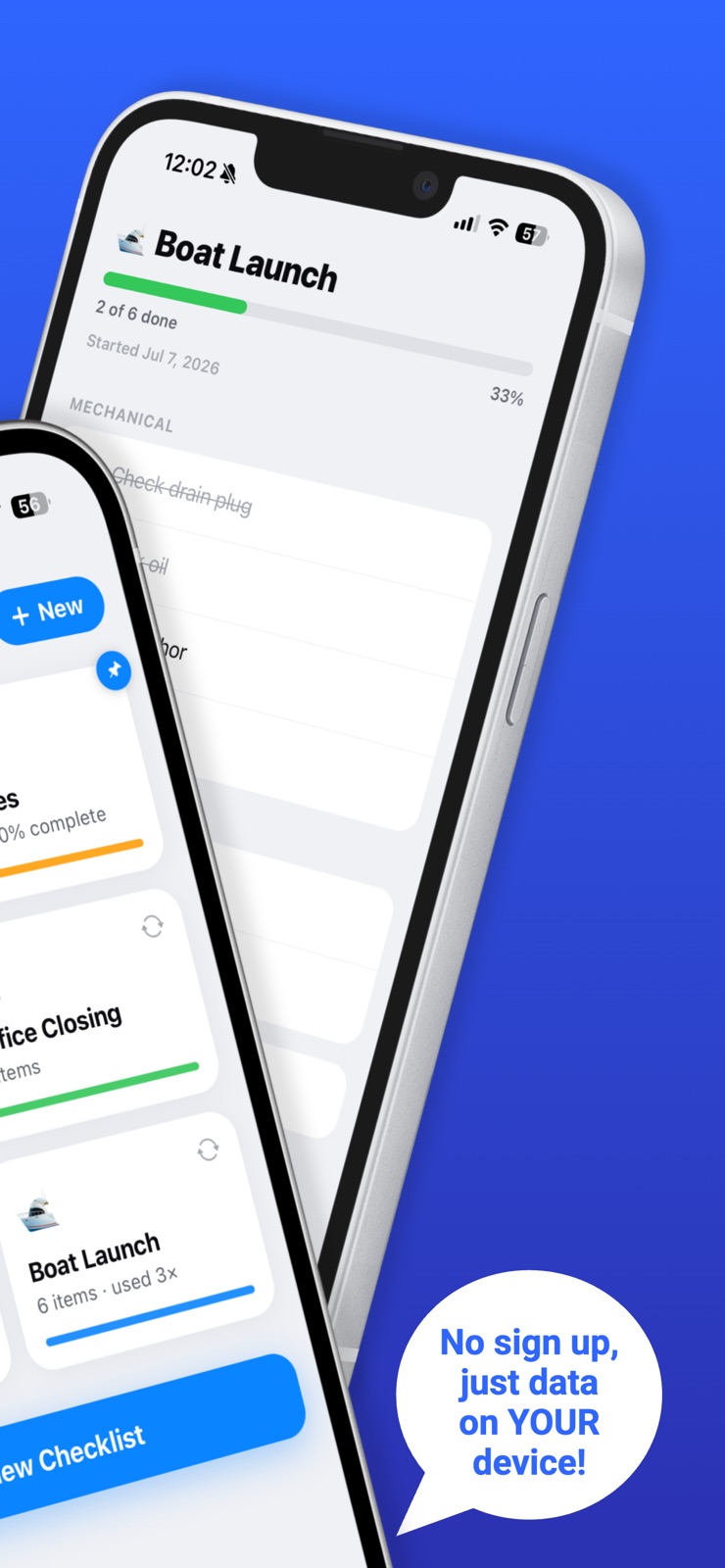 Checklist: Reusable Lists iphone screenshot 2