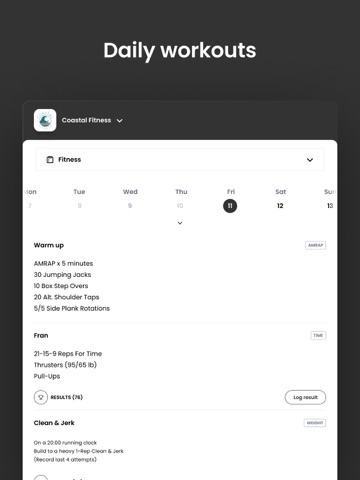 Coastal Fitness iPad screenshot