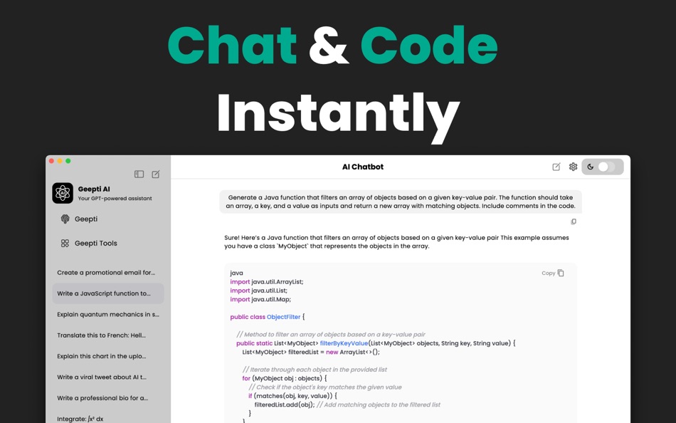 #7. Chat AI-AI Chatbot Assistant (macOS) Podle: Muhammad Zohaib