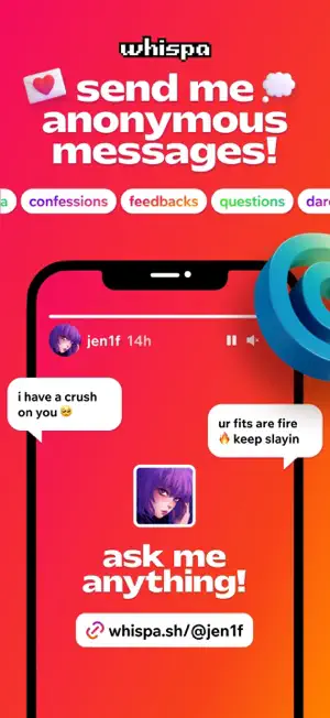 Whispa: anonymous q&a messages screenshot 1