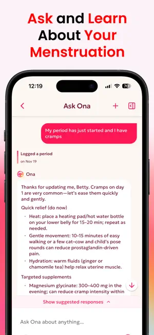Ona: AI Cycle Expert & Tracker screenshot 2