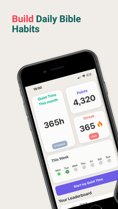BibleStreak: Daily Scripture iPhone screenshot 1 - Productivity app