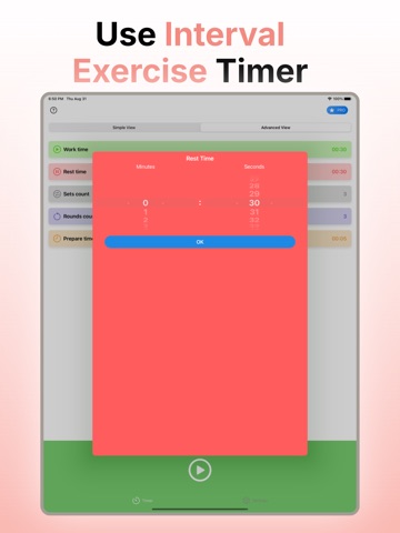 Interval Exercise Timer ™ iPad screenshot
