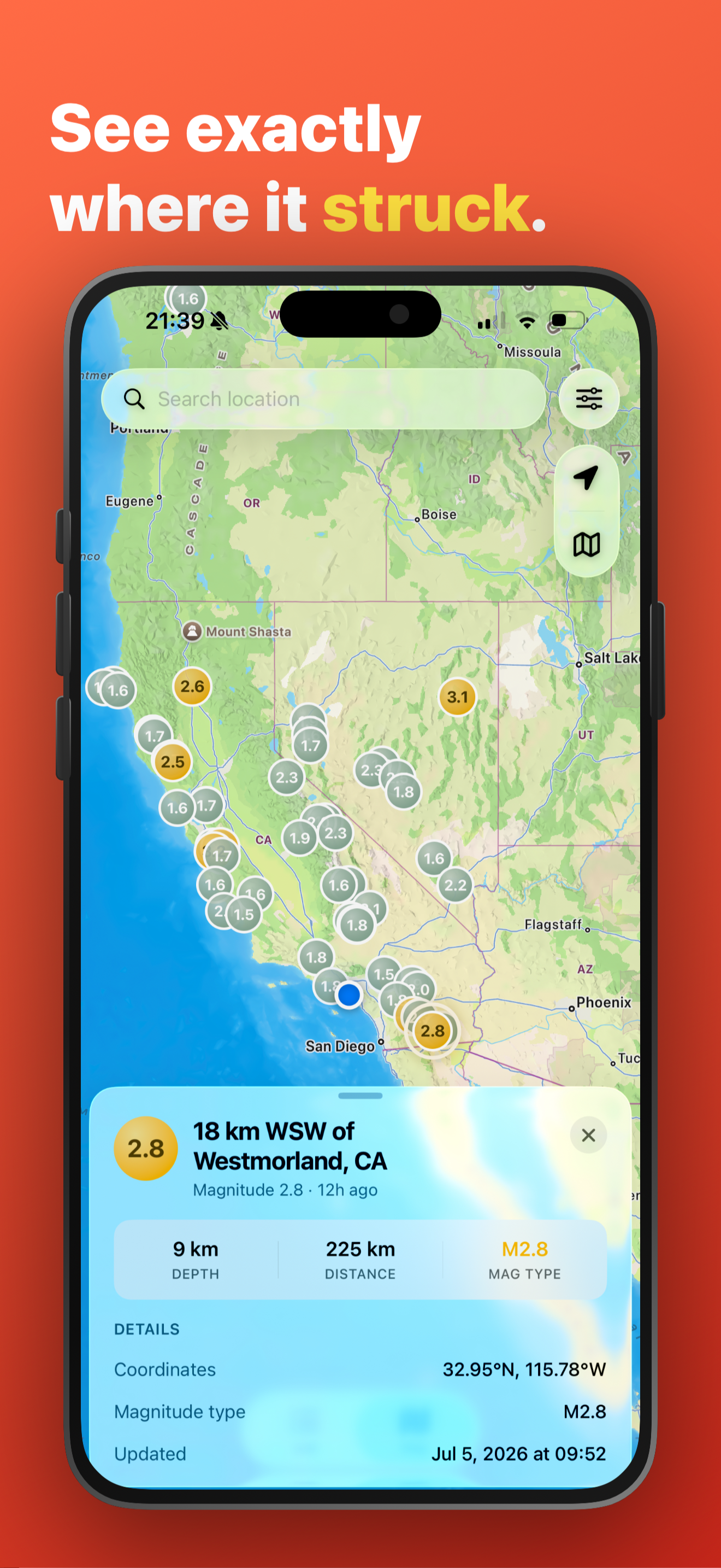 Earthquake Alert: Quake Map screenshot 3