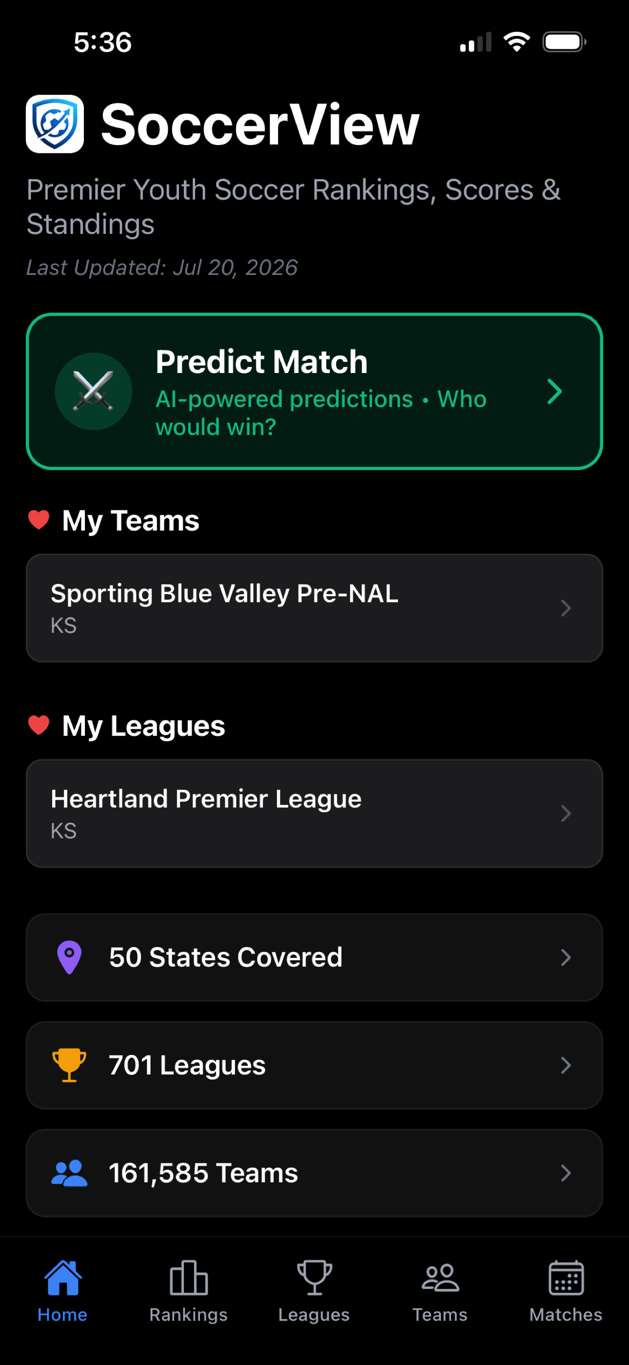 SoccerView: Youth Rankings screenshot 6