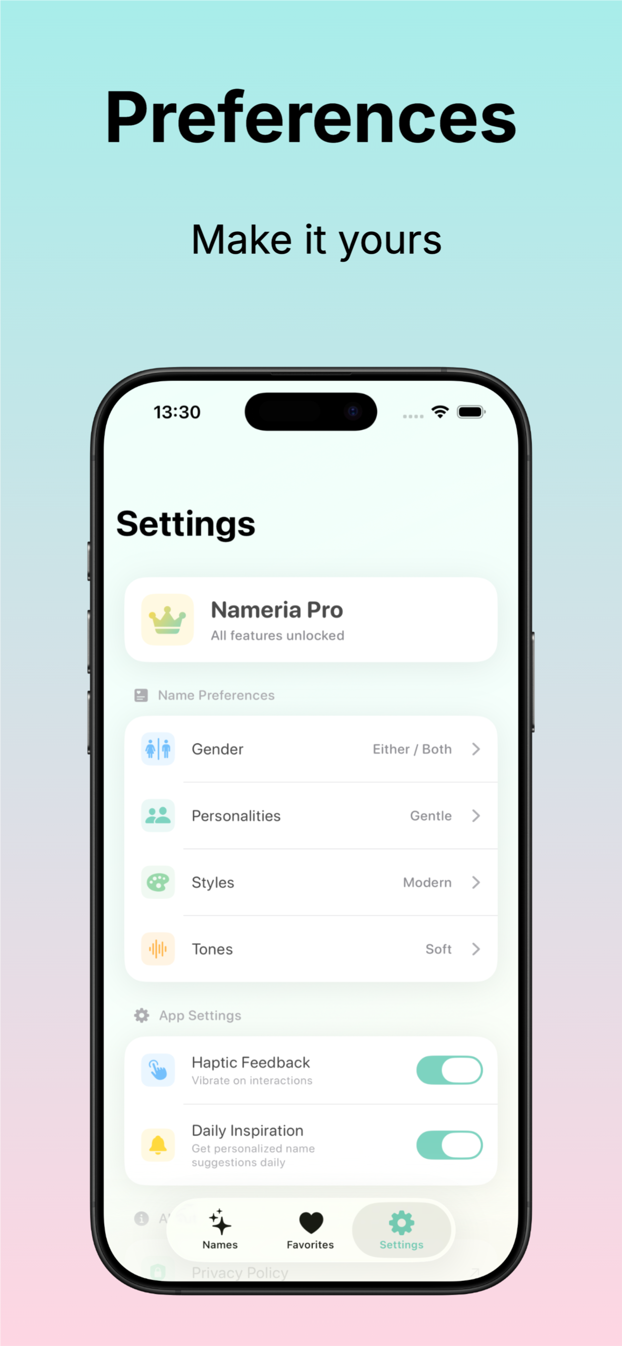 Nameria - Baby Name Finder