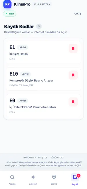 KlimaPro — Arıza ve Hata Kodu screenshot 2