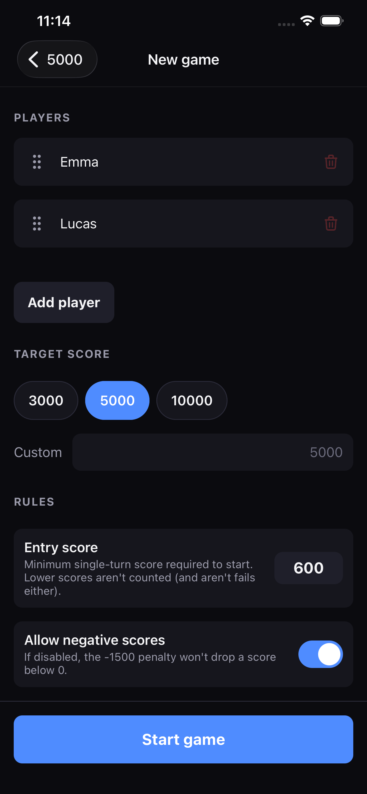 5000 — Dice Scorekeeper screenshot 3