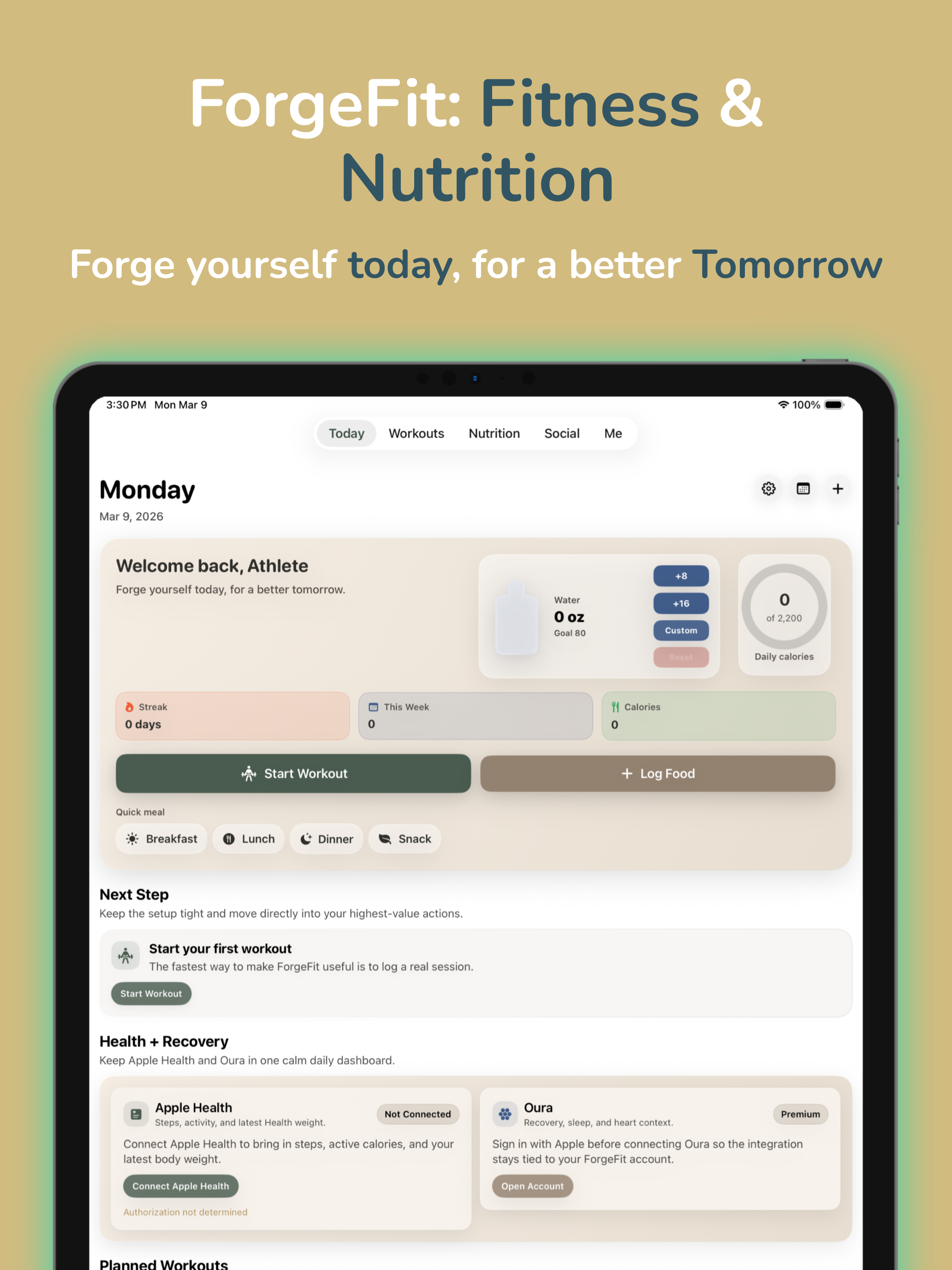 ForgeFit: Fitness & Nutrition