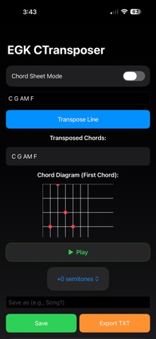 EGK CTransposer screenshot