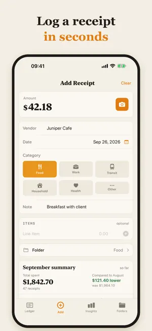Expense Log: Receipt Keeper screenshot 2